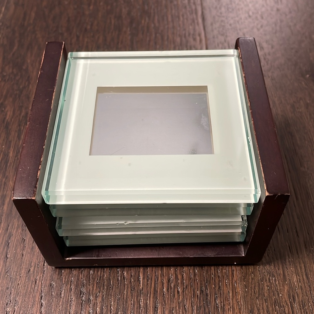 Crate&Barrel Photo Coaster Set